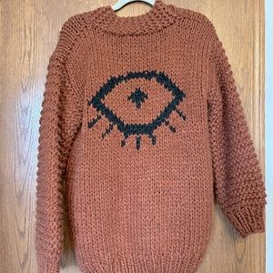 Jackson Rowe I See You Cardigan, Small, Rust Color